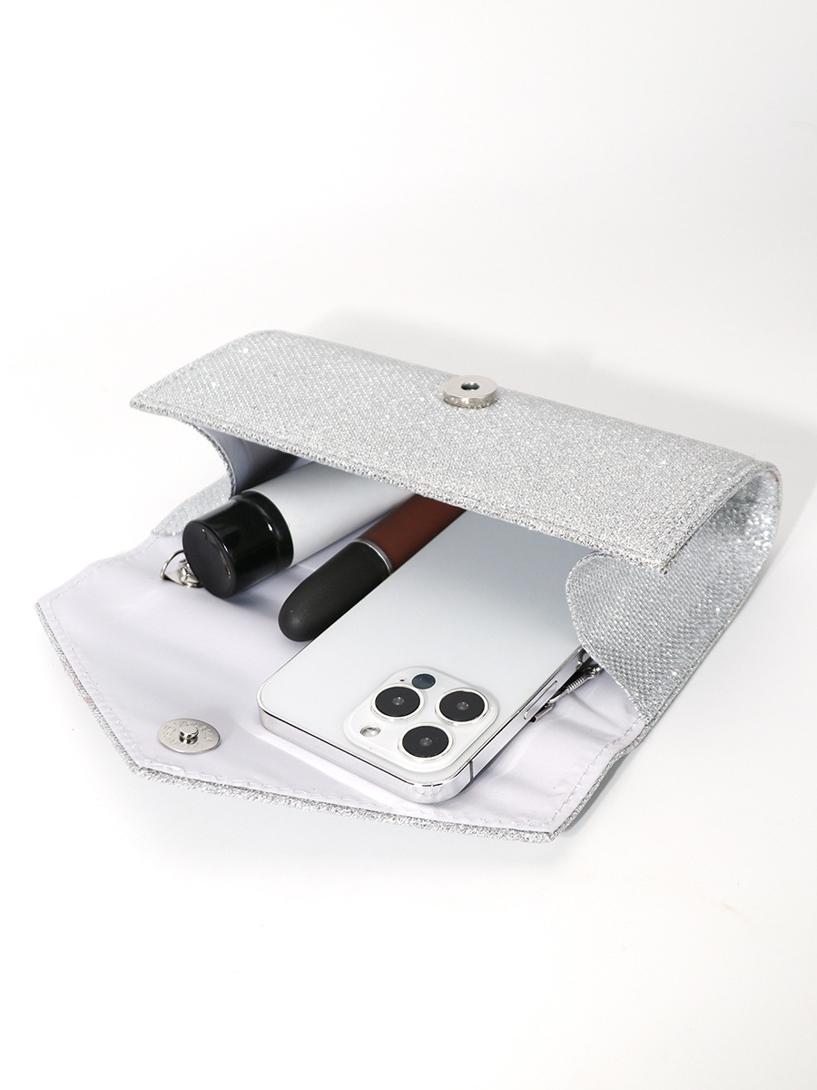Fashion New Chain Sequin Envelope Bag Light Luxury Style Clutch Magnetic Buckle Design Evening Bag Party Dress Bag