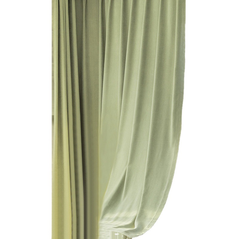 French Style Light Luxury Thickened Curtain High Shading Chenille Fish Bone Herringbone Pattern INS Internet Famous Stitching New Style Bedroom