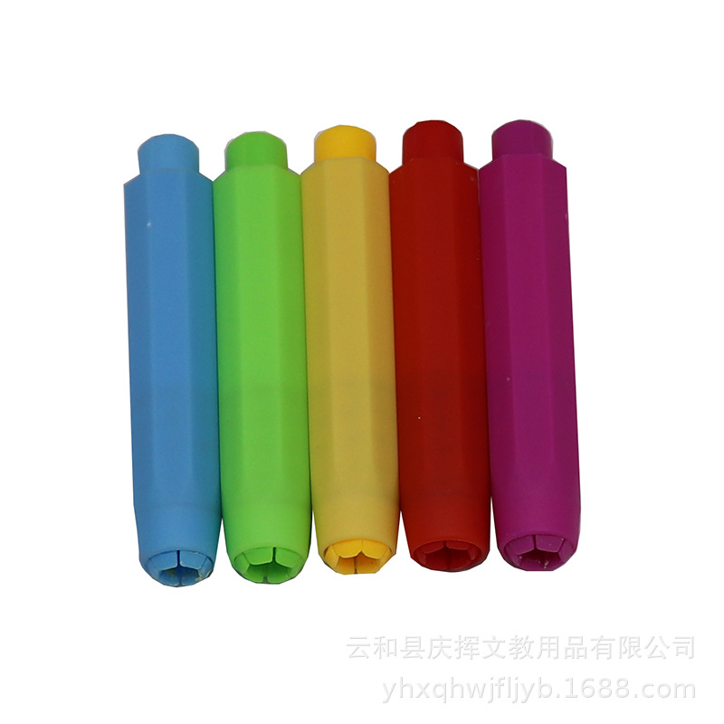 Factory wholesale plastic chalk holder no dirty hands teaching chalk set color children's painting chalk holder in stock
