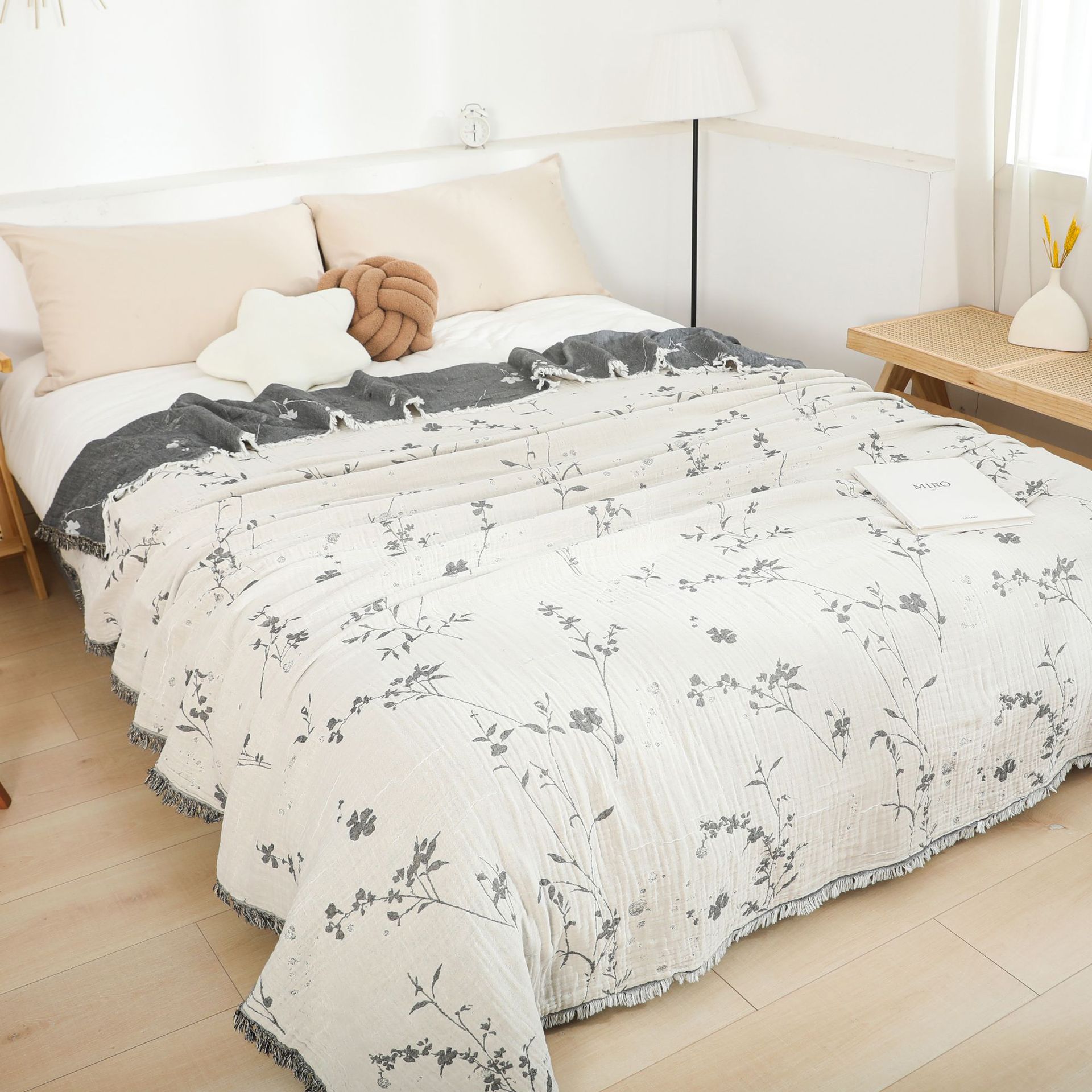 Полотенце из чистого хлопка, тонкое хлопковое покрывало, летнее, двойное, для дивана