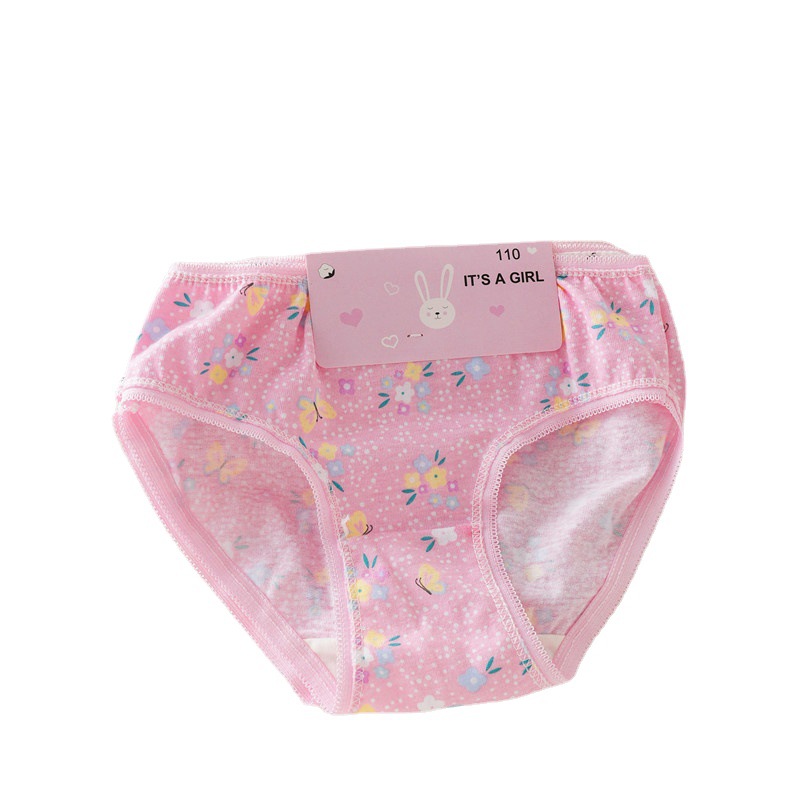 Factory direct cross-border supply of girls tooth edge briefs cotton foreign trade cardboard girls lace briefs