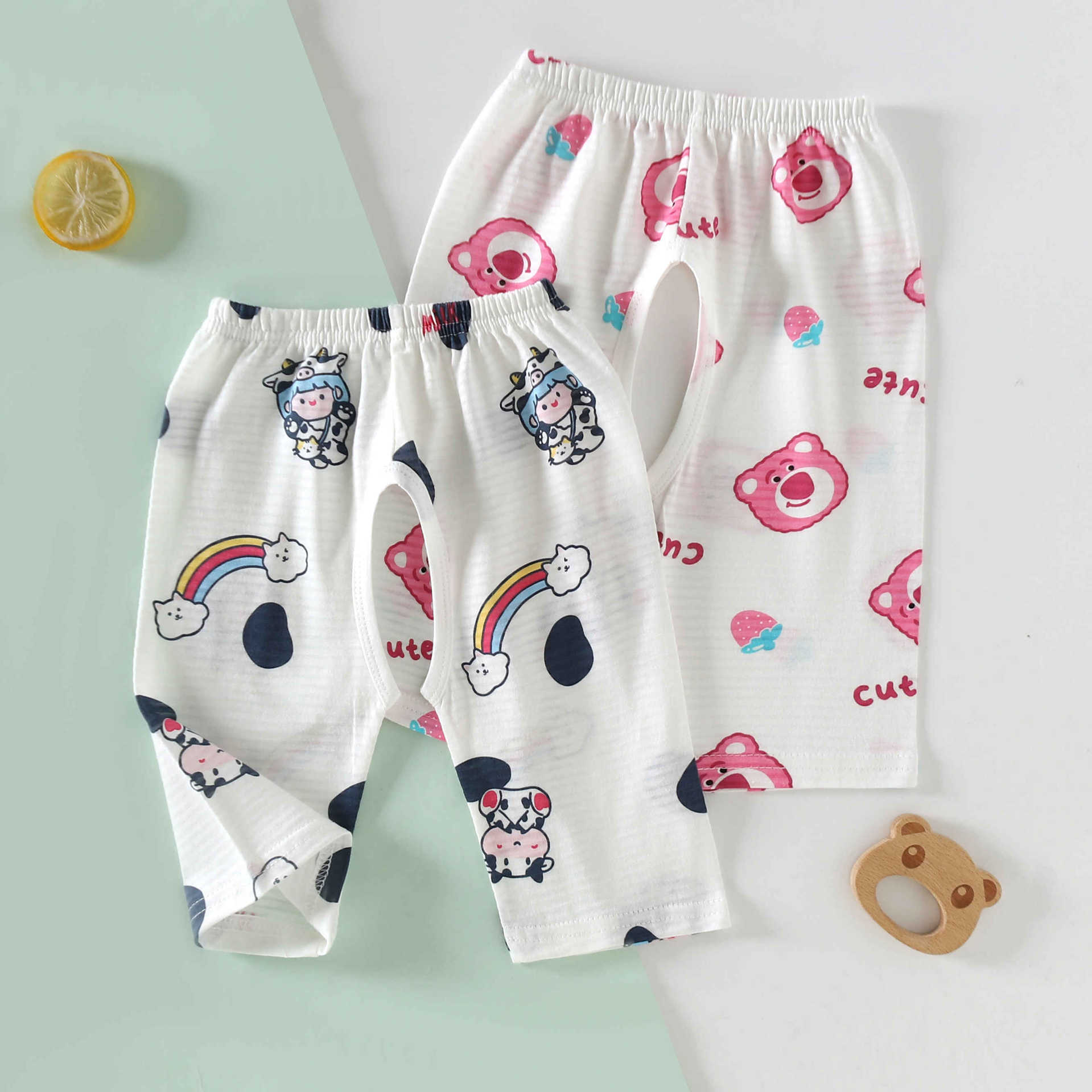 Children's Anti-mosquito Pants Capri Pants Light and Thin Open Cotton Loose Boys and Girls Home Soft Pajama Pants for Going Out Mosquito Pants