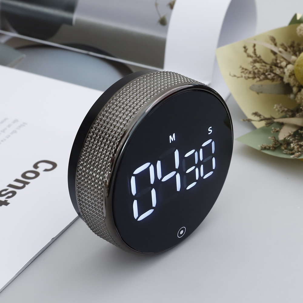 Self-Discipline Rotating Timer Magnetic Led Silent Timer Kitchen Timer Outdoor Baking Timer