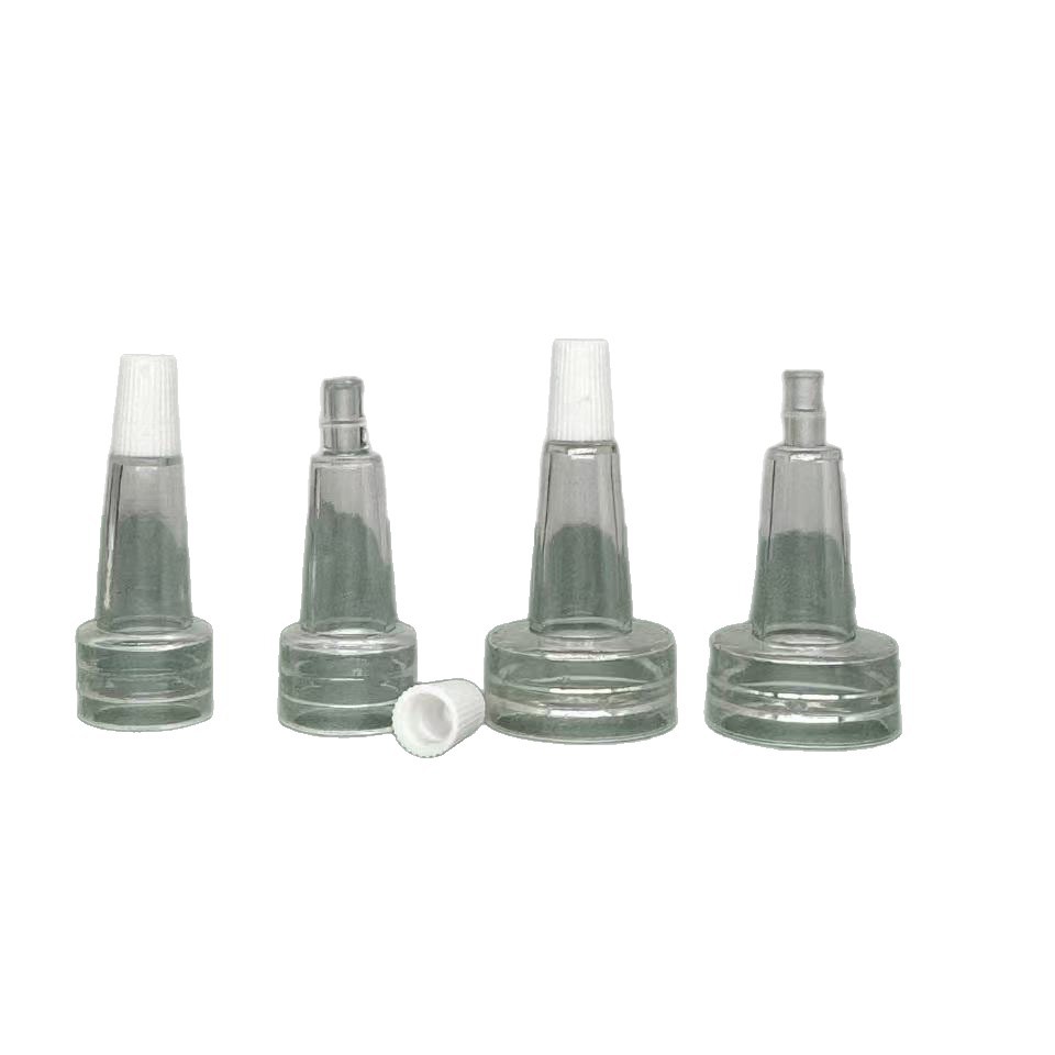 In-Stock Transparent Trumpet Mouthpiece 13 Teeth/20 #   One-Piece Bell-Shaped Odorless Freeze-Dried Powder Dropper in a Vial