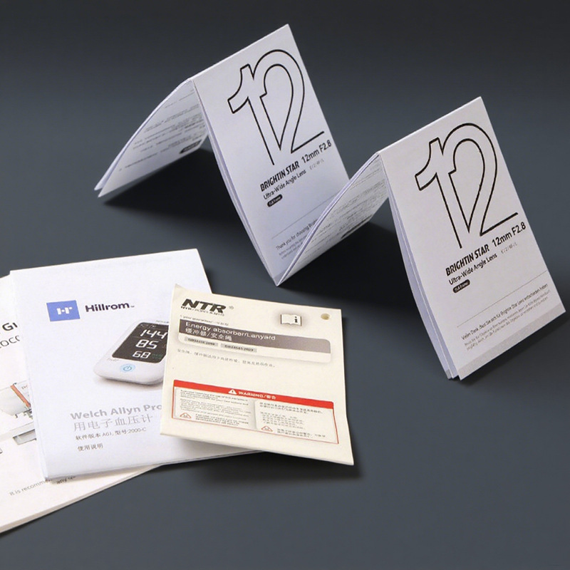 Professional Printing of Color Pages, Product Brochures, Instruction Manuals, Perforation, Source Factory