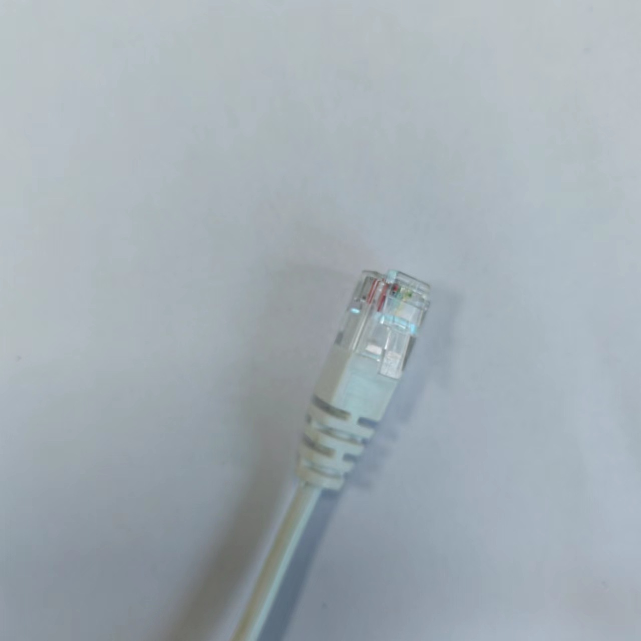 White RJ11 data 4C telephone line L = 5M single head crystal head injection molding