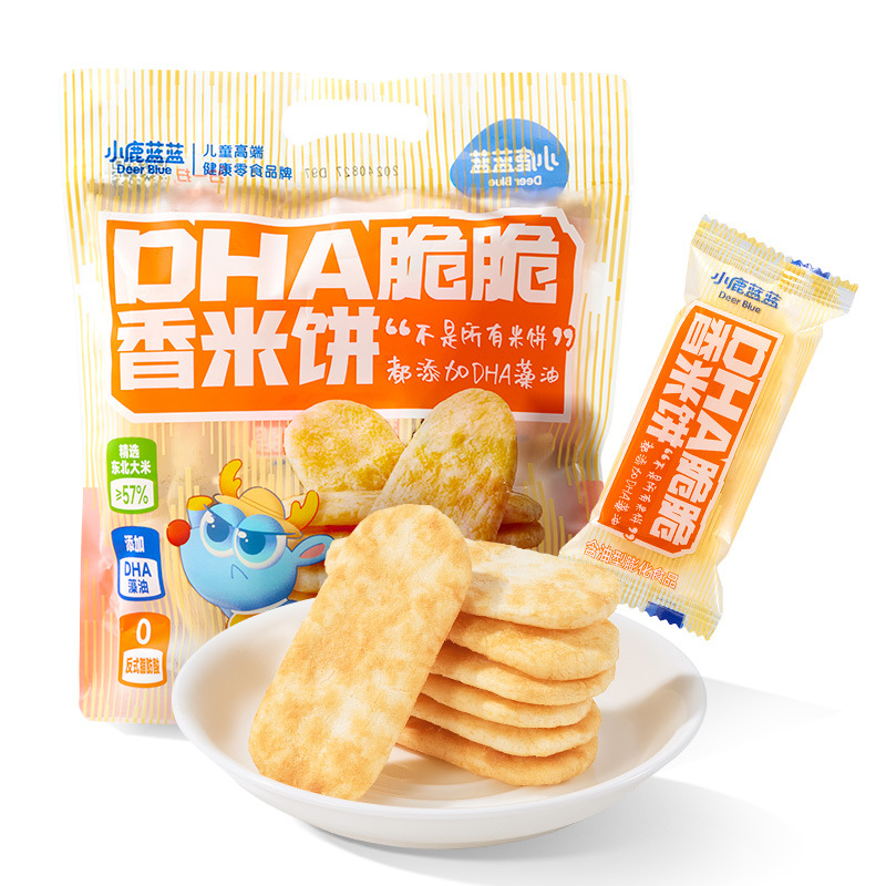 [Fawn Blue_DHA Crispy Rice Cake] Molar Biscuits Non-Fried Children's Snack Brand