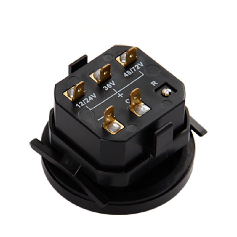 12v24v36v48v72v electric vehicle power meter golf cart forklift lead-acid lithium battery round power meter