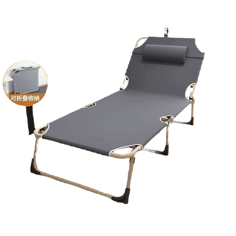 Folding Bed Single Bed Household Portable Multifunctional Recliner Office Simple Lunch Break Bed Adult Simple Army Bed
