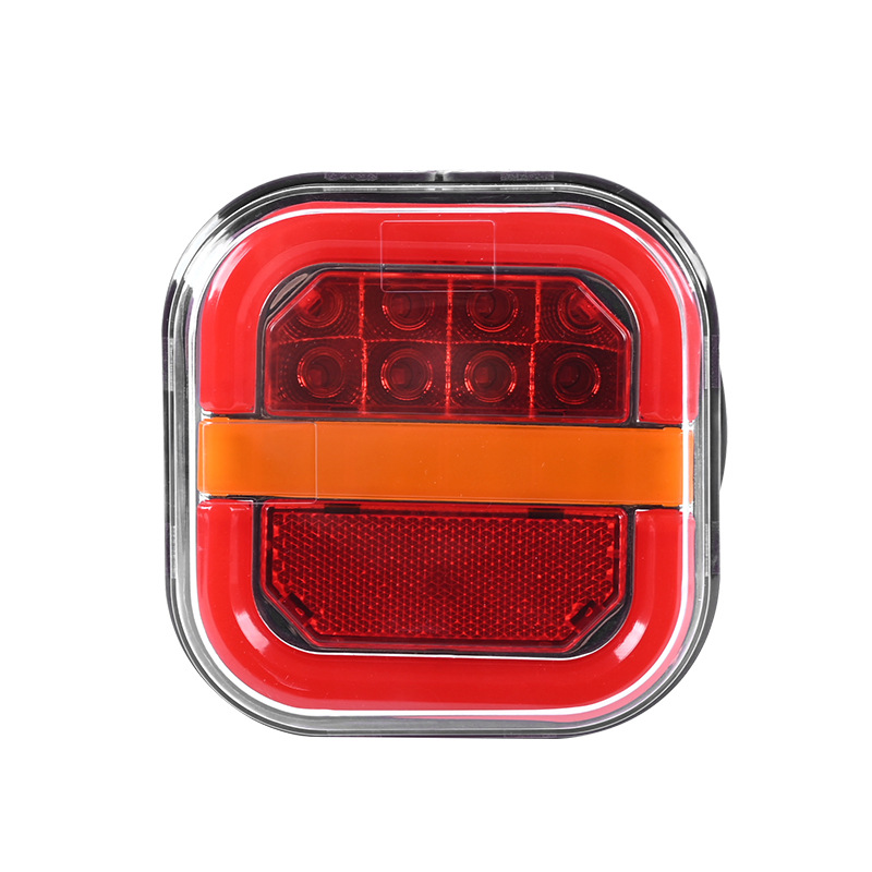 Amazon Square Hamburger Tail Light Led Rv Tail Light 24V12V Brake High-Brightness Ground Signal Light Guide Light