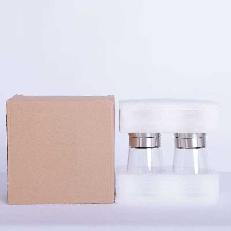 Cross-Border Manual Grinder Glass Bottle Household Stainless Steel Kitchen Sea Salt Pepper Grinding Bottle Sprinkling Bottle Seasoning Box