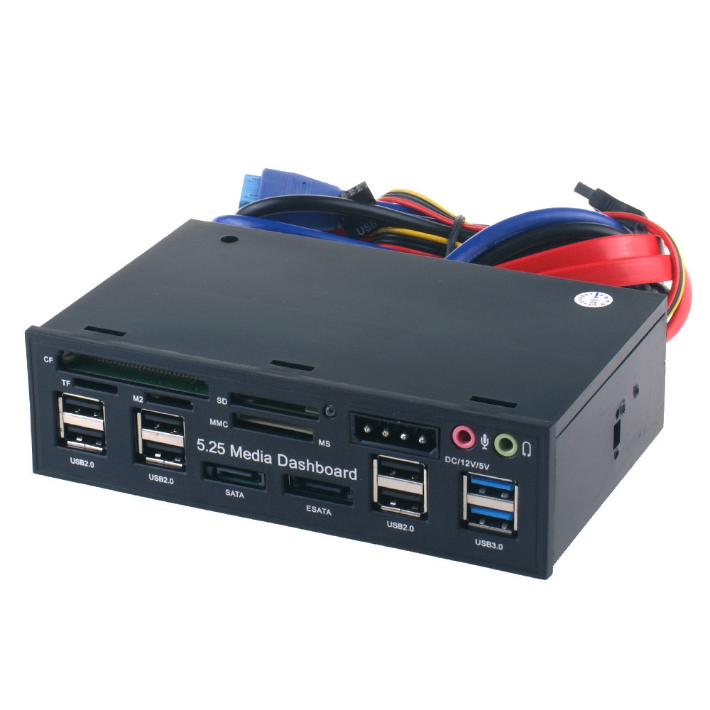 5.25-inch optical drive multi-function panel USB3.0 HUB card reader computer front panel desktop chassis