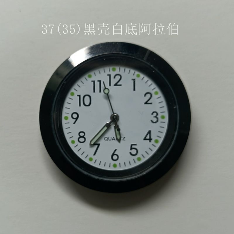 Watch Clock Movement Parts Black Case Hands Black Dial Car Balance Bar 37-35mm Luminous Hands