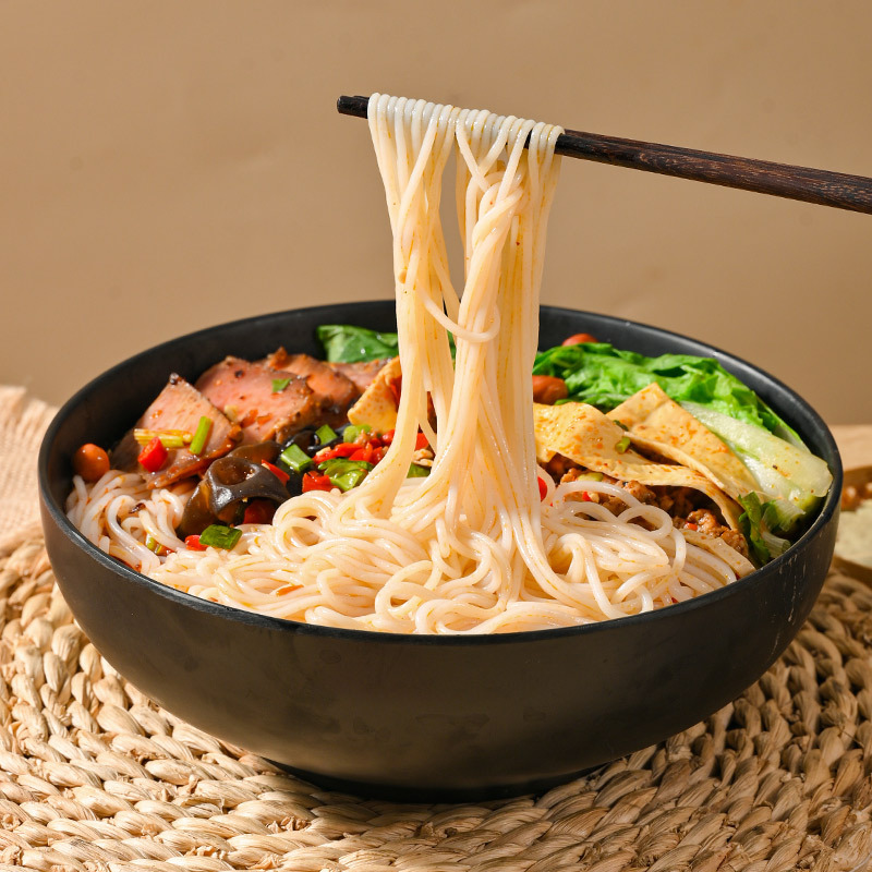 Yunnan Specialty Rice Noodles Authentic Pure Dry Rice Noodles Thick and Thin Bags Jianshui Mengzi Crossing Bridge Rice Noodles Dry Rice Noodles Wholesale