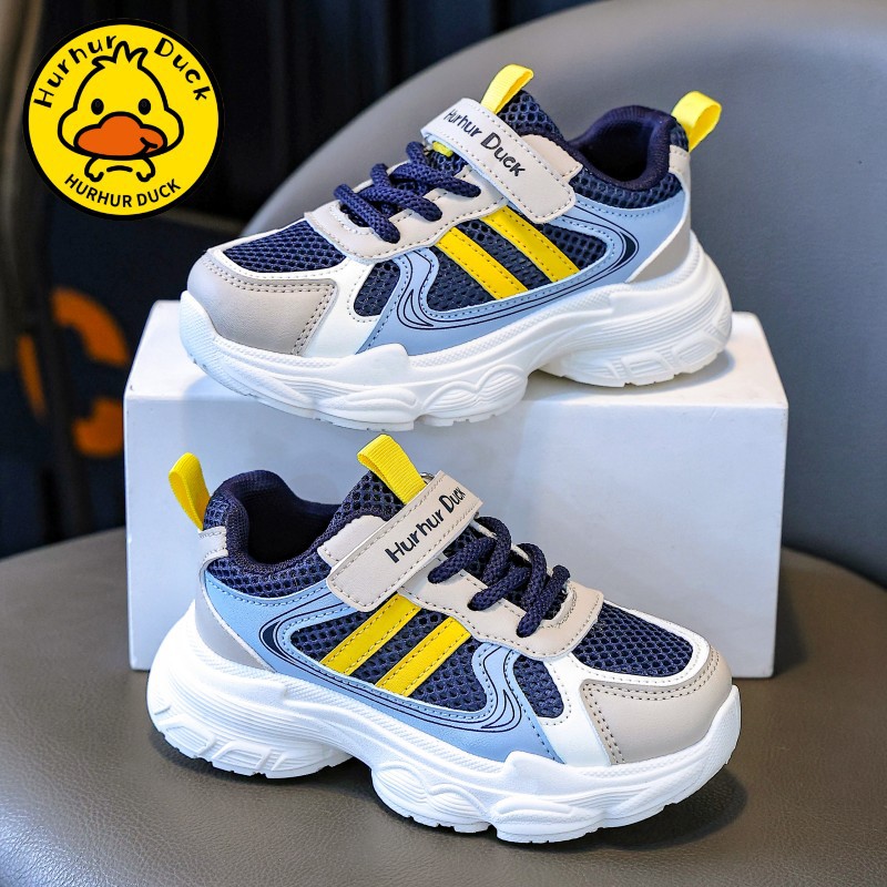 Girls' Sports Shoes 2025 Spring New Kidsren's Shoes Summer Boys' Breathable Mesh Medium and Large Kidsren's Dad's Mesh Shoes