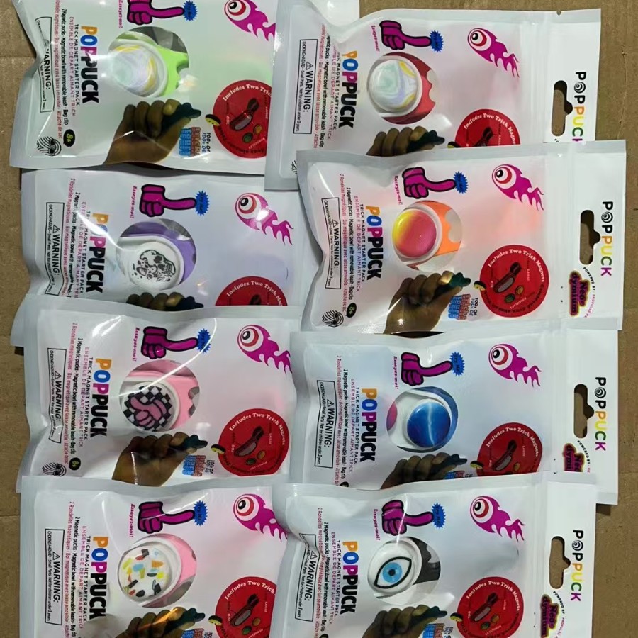 Poppuck Strong Magnetic Decompression Educational Toy Decompression Cartoon Artifact Cool Keychain with Super Strong Magnetism