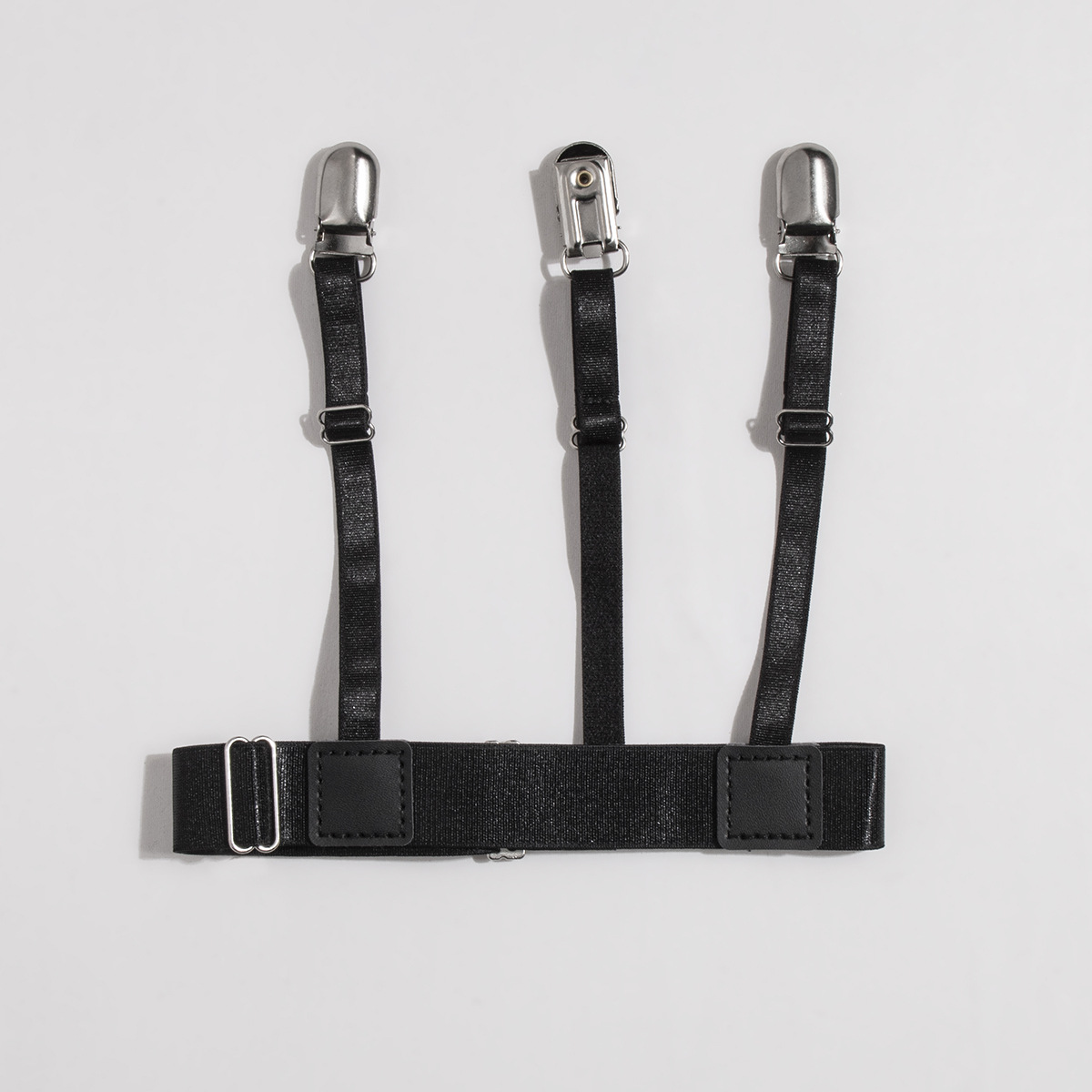 Unisex Simple elastic adjustable three-clip shirt clip socks clip business all-match in stock neat men