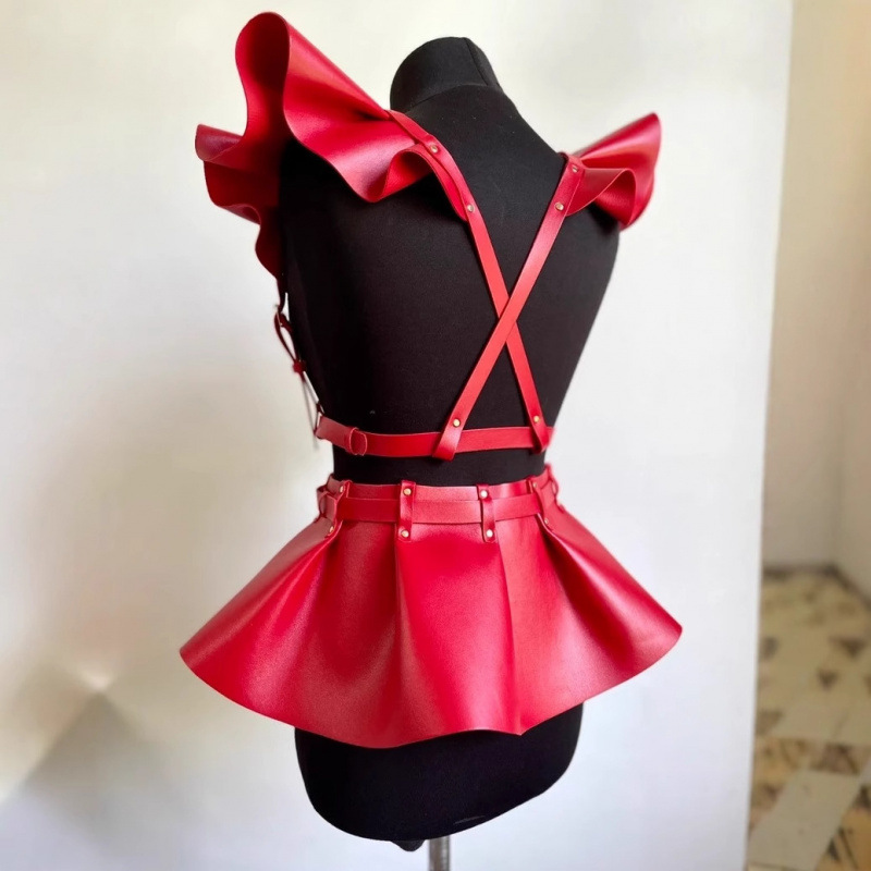 2025 New Waist Belt European and American Punk Shoulder Strap Belt Suit Girdle Sling Slimming Suspender Outfit Multi-Color
