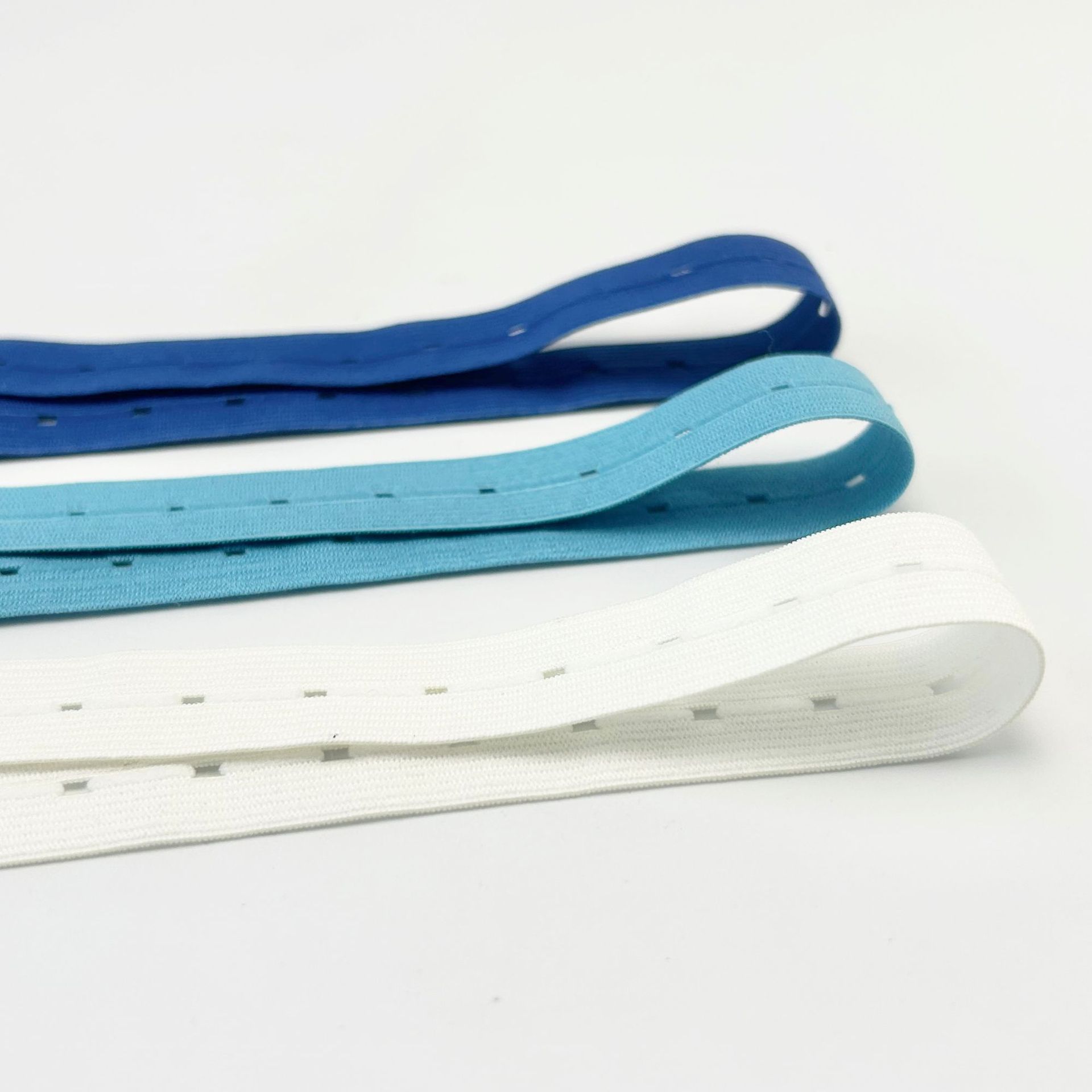 Mouth Pad Binding Headband with Threaded Seam Spandex Silk Latex-Free Flat Jacquard High Elastic Eyelet Anti-Slip Elastic Band