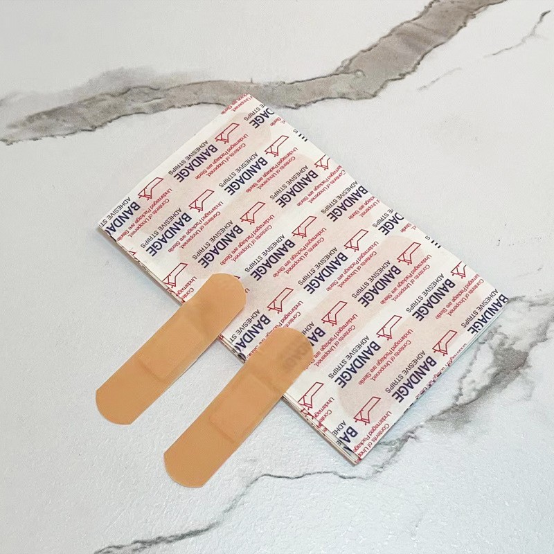 Cross-Border Amazon Manufacturer Wholesale Skin Color English Version Pe Waterproof Patch Independently Packaged Waterproof Breathable Band-Aid