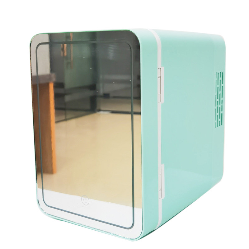 New 4L Led Mirror Small Refrigerator Mini Small Refrigerated Breast Milk Cosmetics Beauty Refrigerator Car Refrigerator