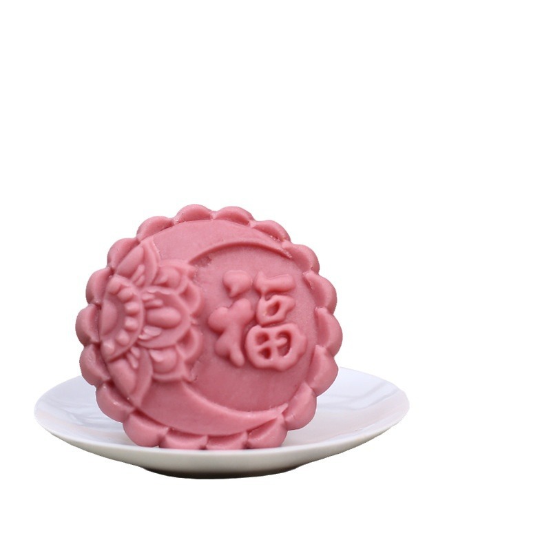 Chinese New Year wooden steamed bread mold glue East flower cake tool Fu Xiaoxiao pattern big steamed bread wooden card flower cake moon cake