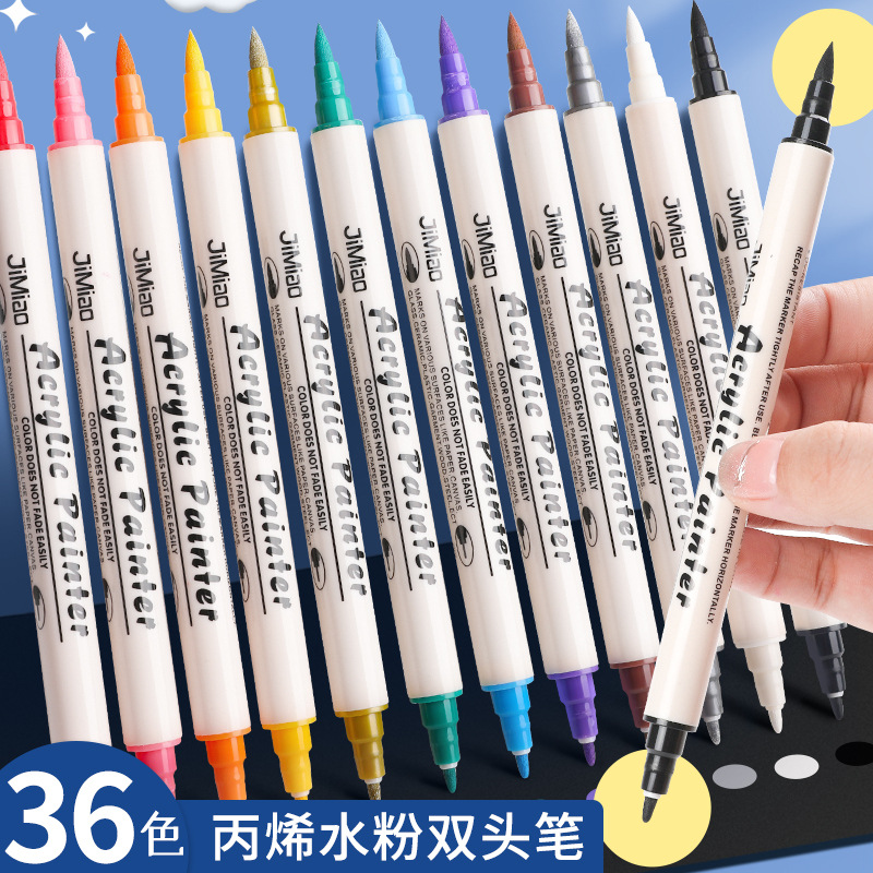 Acrylic Marker Pen Double Marker Soft Head Watercolor Pen Acrylic Pen Multipurpose Acrylic Art Paint Brush