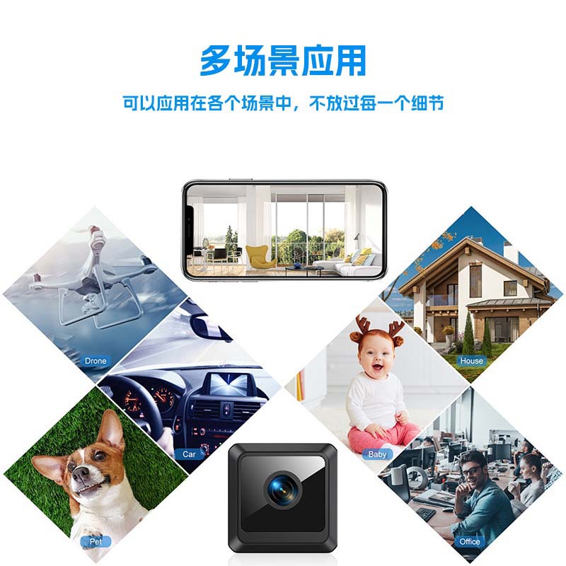 Foreign Trade High-Definition Magnetic Wireless Smart Motion Detection Night Vision Remote Monitoring Home Network Camera W02