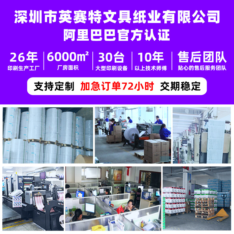 Manufacturer Customized 2-4 Copies Sales Order Multi-Copy Color Dot Matrix Computer-Printed Delivery Note with Holes on Both Sides