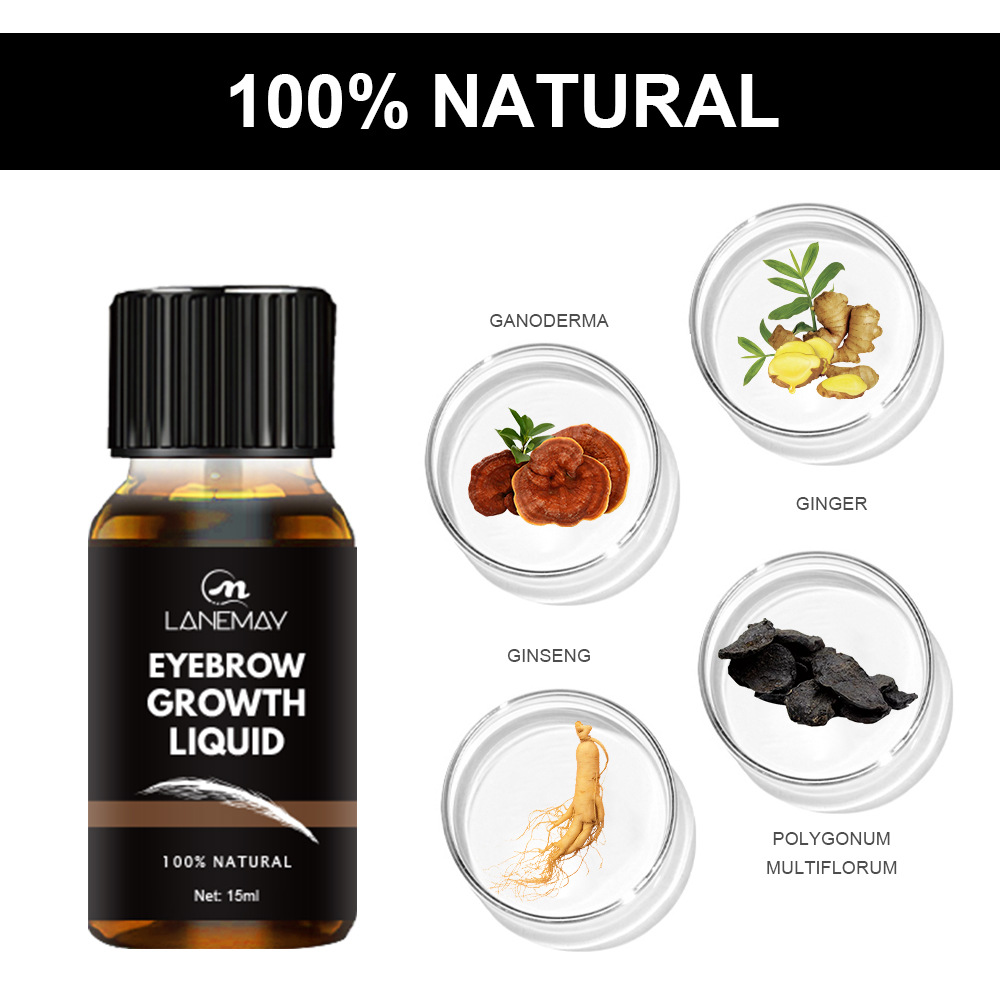 Cross-Border Eyebrow Growth Serum, Eyebrow Thickening Growth Aid Essential Oil, Body Hair Growth Serum