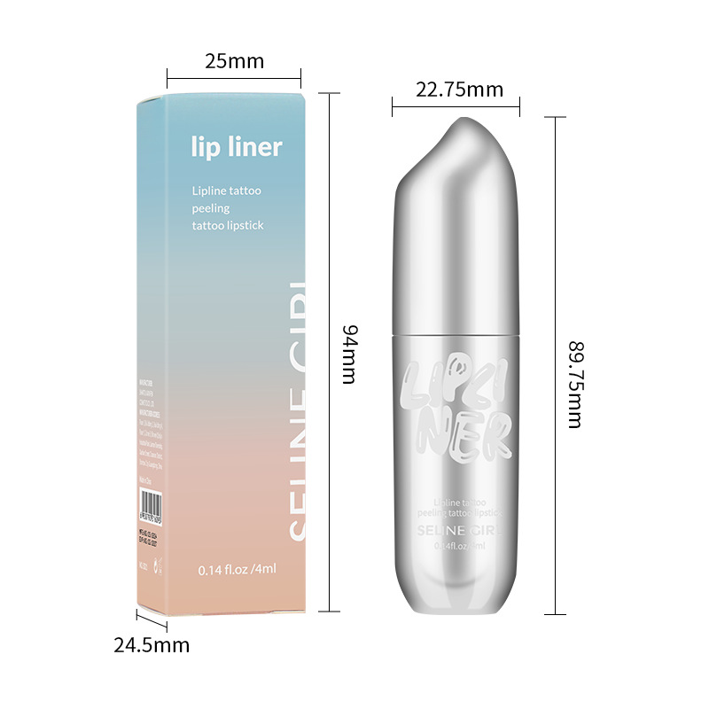 Cross-Border Celine Non-Stick Cup Moisturizing Pattern Embroidery Peel-Off Lip Gloss Pen Easy to Color Pen Lip Line Lip Gloss Foreign Trade