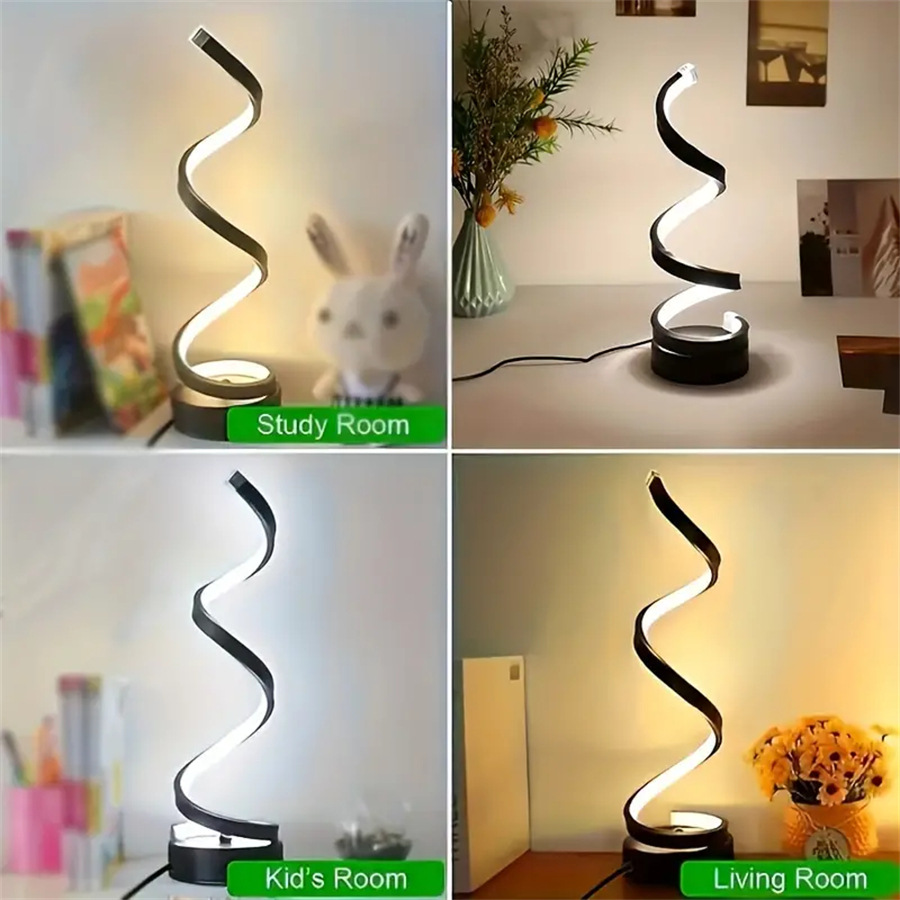 2025 cross-border e-commerce for modern spiral desk lamp simple adjustable LED desk lamp USB power supply desk lamp