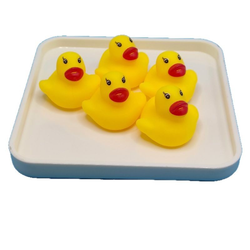 Cross-Border Hot Selling Playing in the Water Little Yellow Duck Pinch and Screaming Bathing and Making Sounds Little Duck Toy Swimming Pool Bathroom Duck Wholesale