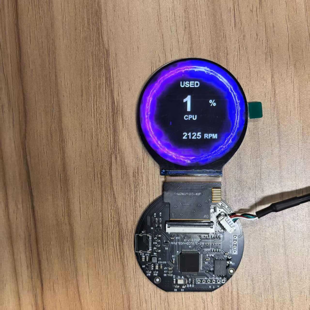 2.8inch Round Screen 480X480 Resolution Chassis Secondary Screen Overseas Popular USB Chassis Computer Monitoring Screen Dynamic Monitoring