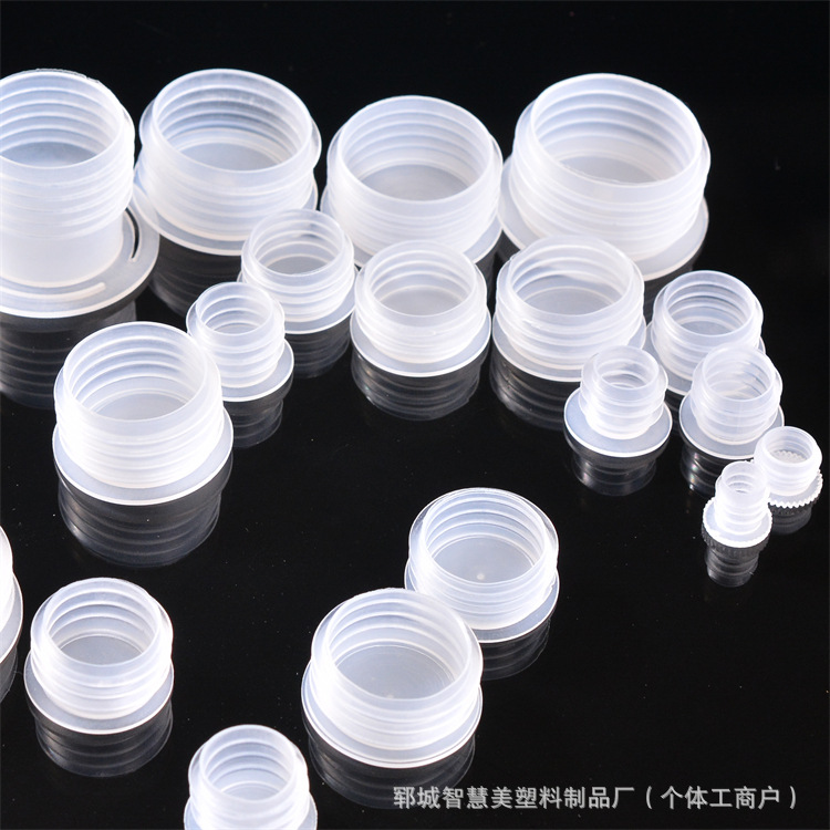 Plastic Threaded Bottle Stopper Translucent Sealing Stopper Red Wine and White Wine Stopper Nut Stopper Pe Bottle Cap Plug Hole Stopper Source Manufacturer