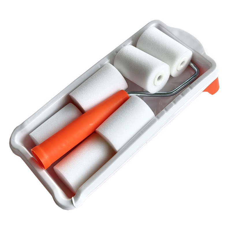 Мини-валик для краски 2 дюйма с одноразовыми поддонами, инструменты для DIY покраски