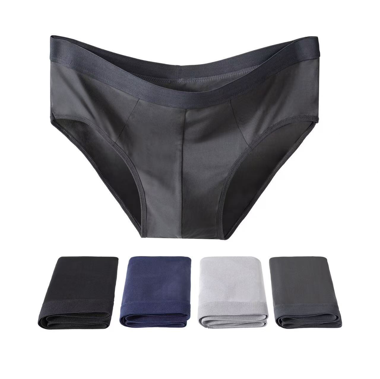 Young Men's Briefs Solid Color Simple Briefs Manufacturer Ready Stock Wholesale Dropshipping Sports Comfort