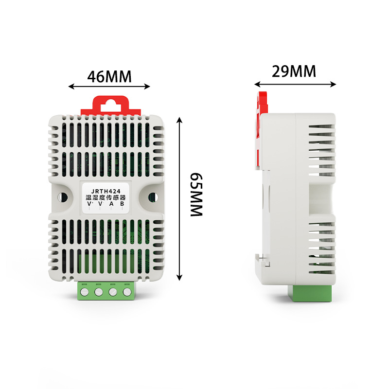 485 Card Rail Type Temperature and Humidity Transmitter High-Precision Industrial Grade Temperature and Humidity Meter Computer Room Temperature and Humidity Sensor