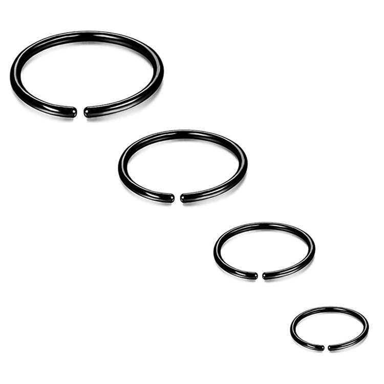 Amazon Hot Selling Round Head Nose Pin Nose Ring Distinctive Round Opening Multi-use Earrings Stainless Steel Small Nose Ring