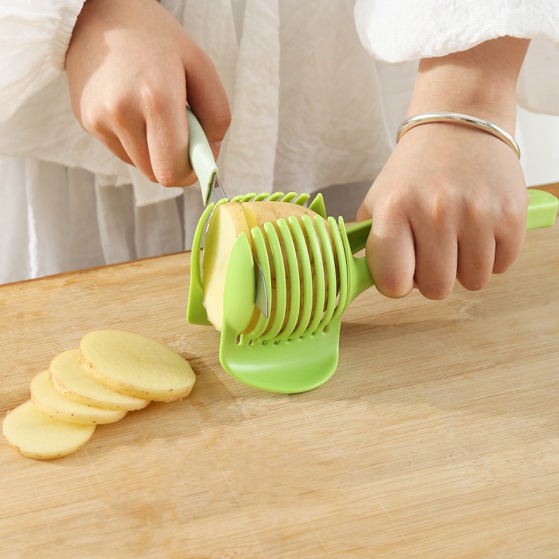 Fruit Slicer Fixed Clip Tool Cut Lemon Cut Egg Potato Tomato Fruit Manual Kitchen ABS