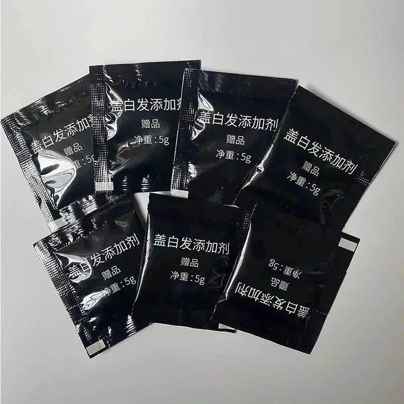 Color Additive for Covering Gray Hair, Base Color Companion in a Bag, One Color for Covering Gray Hair, Black Hair Dye in a Bag