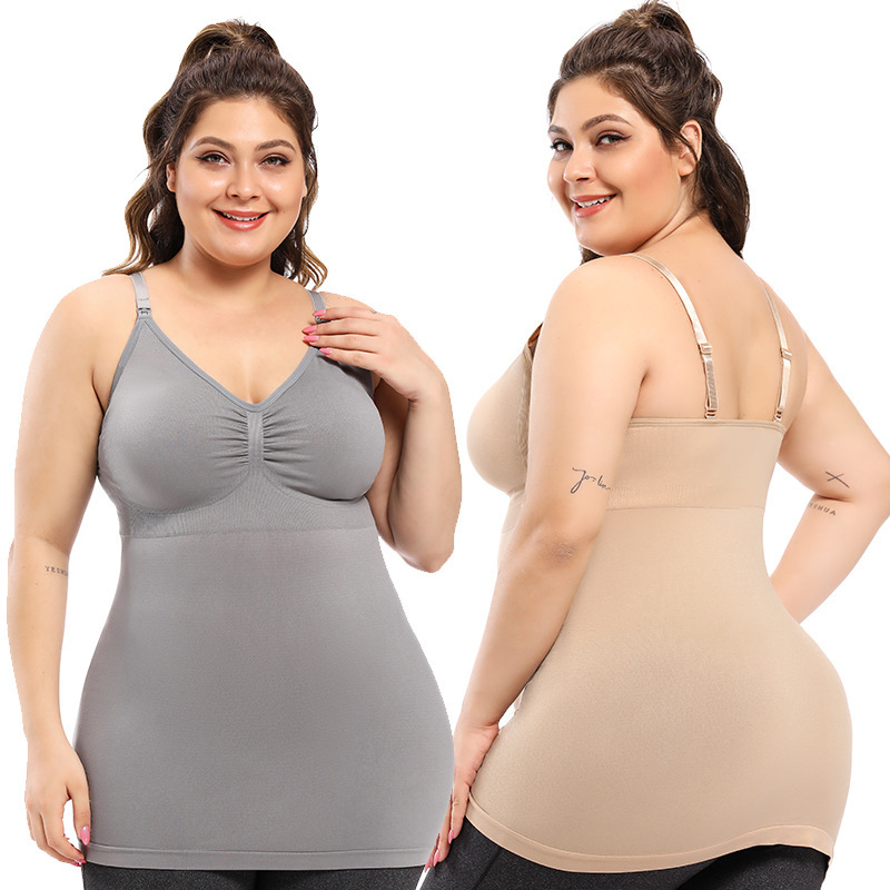 Cross-border plus size nursing vest front buckle for nursing long seamless underwear for pregnant women women fat mm200 kg