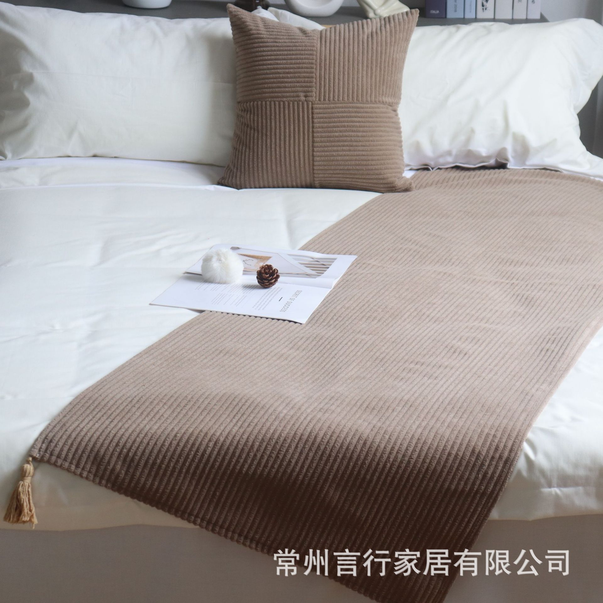 Simple Hotel and Hotel Bed Flag Bed Cover Pillow Towel Bed End Towel Homestay Sofa Cover Blanket Geometric Bed End Blanket Blanket Blanket Blanket