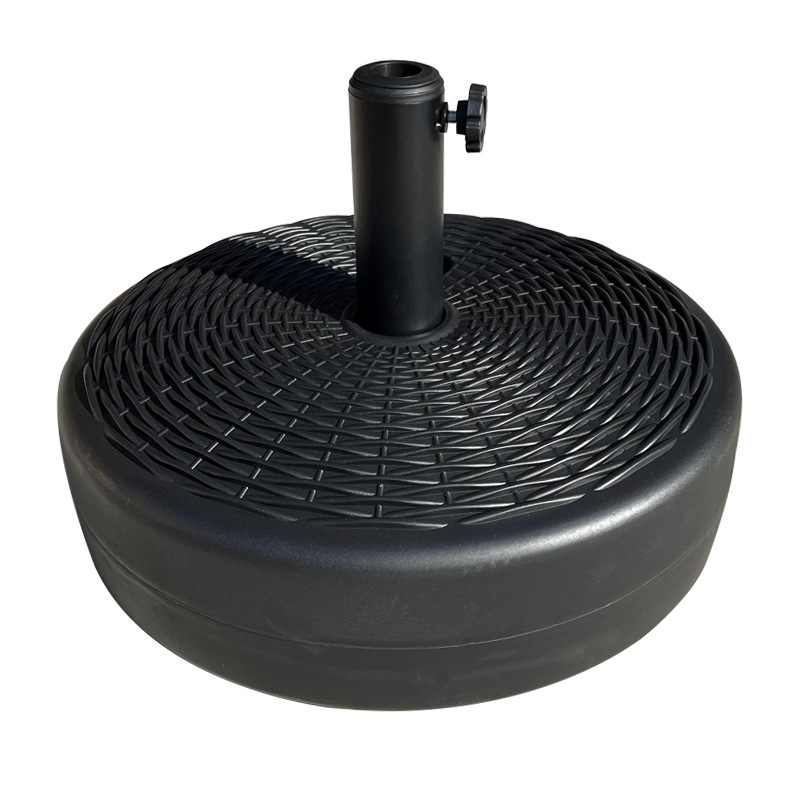 Middle Pillar Umbrella 17L Plastic Water Injection Round Base Outdoor Sunshade Courtyard Garden Sun Straight Rod Umbrella Windproof and Anti-fall