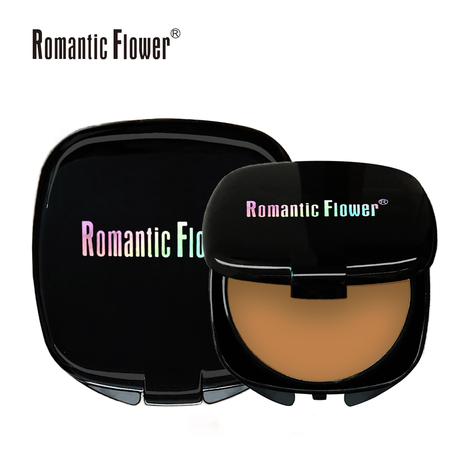 Экспорт через границу, 3-цветная прессованная пудра, темная, водостойкая, полное покрытие, контурирующий консилер с пуховкой и зеркалом