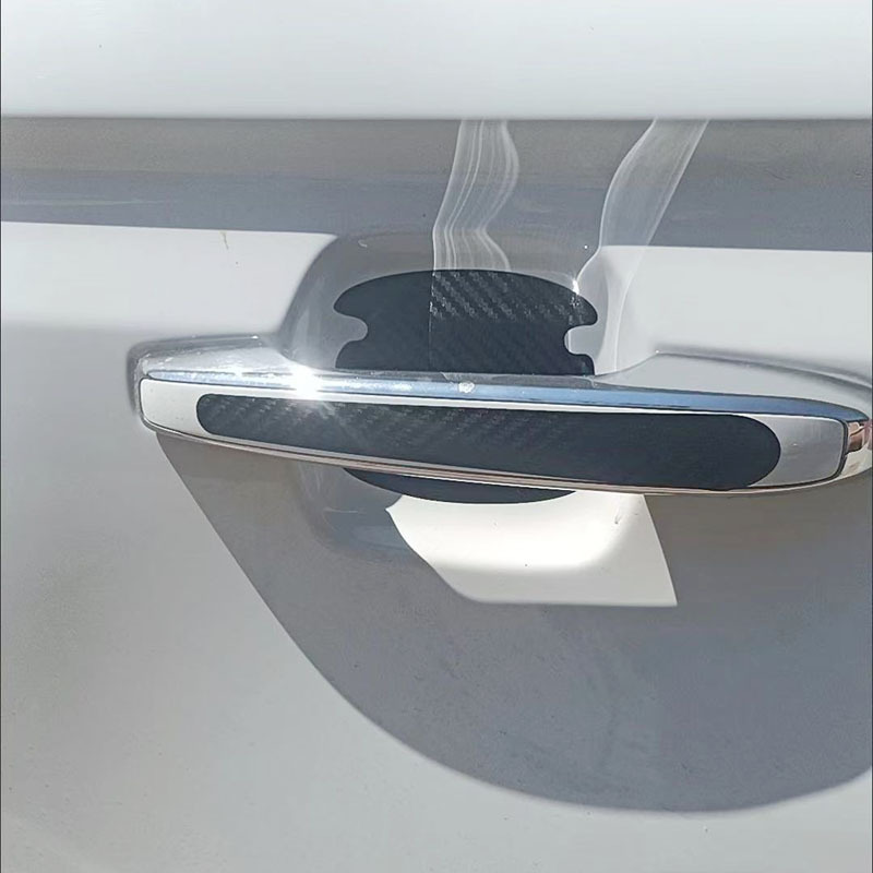 Car Carbon Fiber Pattern Door Bowl Sticker Universal Door Handle Protective Sticker Paint Anti-Scratch Protection Sticker Anti-Collision Strip Decorative Sticker