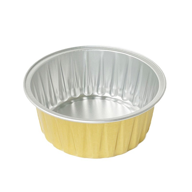 Air Fryer Tin Paper Bowl Small Cake Mold Baking Durian Packaging Box Tin Paper Box Rectangular Aluminum Foil Box with Lid