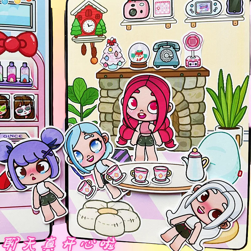 Cut-free New Kulomi Girls Home Quiet Book Fun Dress-up Toy Handmade DIY Material Bag Puzzle