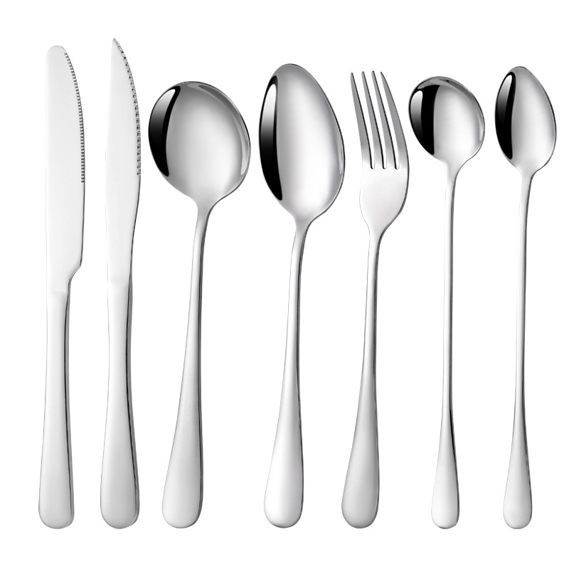 Stainless Steel Knife and Fork Spoon Thickened Western Steak Knife and Fork Hotel Household Spoon Fork Dessert Spoon 1010 Tableware