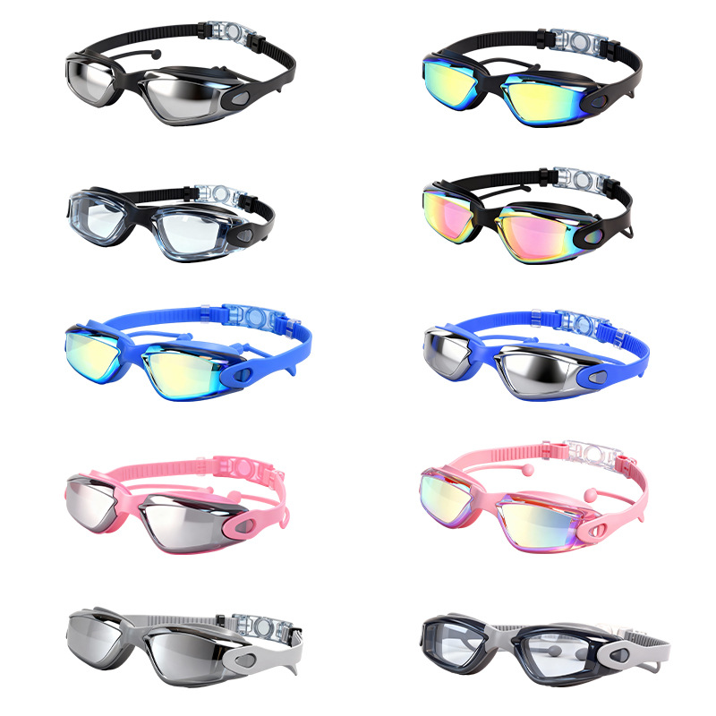 Professional Swimming Goggles, Waterproof and Anti-Fog, Racing Swimming Goggles, High-Definition Swimming Goggles, Anti-Fog Electroplating, Swimming Supplies for Men and Women, Adults